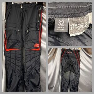 Y2K FOX Racing HART Motocross Pants Size 32 Dirt Bike ATV Black Red MX ATV Gear